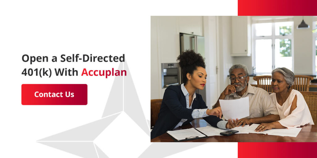 open a self directed 401k with Accuplan