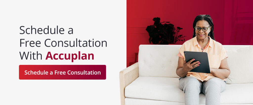 schedule a free consultation with Accuplan