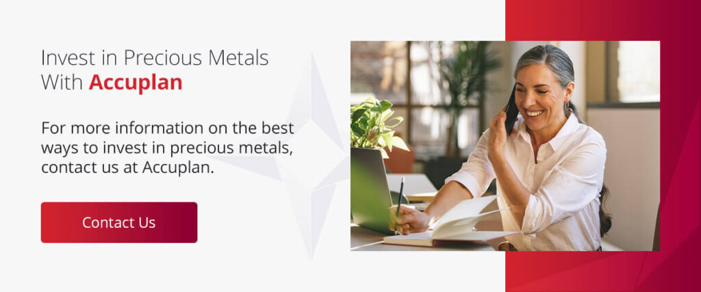 invest in precious metals with Accuplan