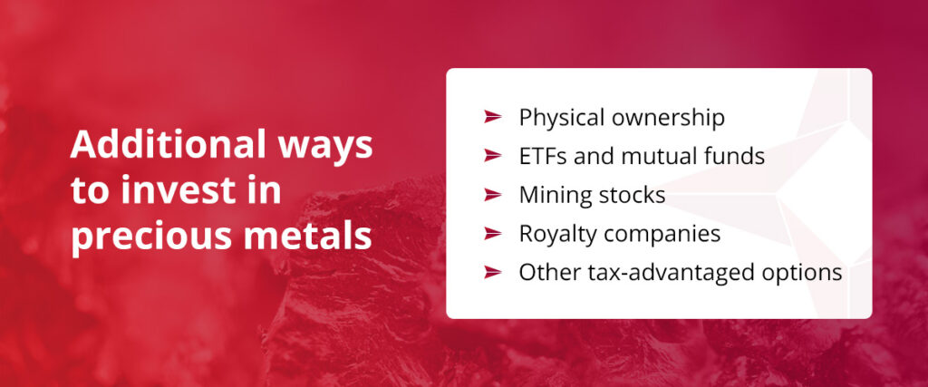 Additional ways to invest in precious metals