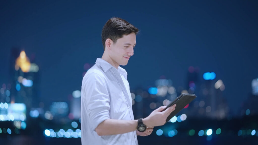 Investor checking IRA balance on a tablet